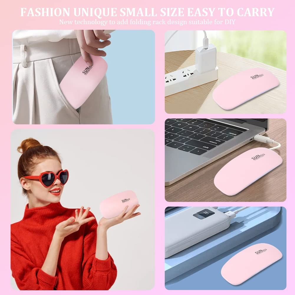 SUN Mini UV LED Nail Lamp β Portable Nail Dryer for Gel Polish, Fast Curing Nail Art Machine