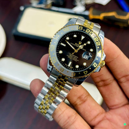 Luxury Stainless Steel Men’s Watch – Classic Analog Wrist Watch with Date Display Stylish Business & Casual Watch