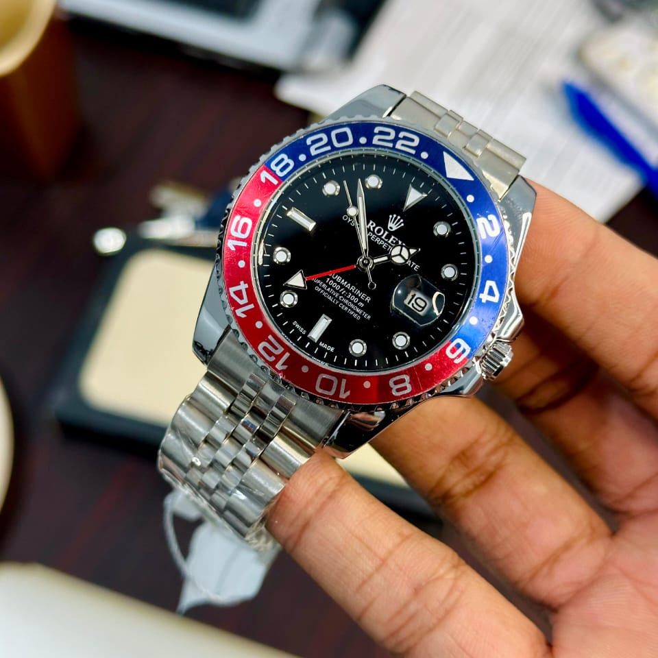 Luxury Stainless Steel Men’s Watch – Classic Analog Wrist Watch with Date Display Stylish Business & Casual Watch
