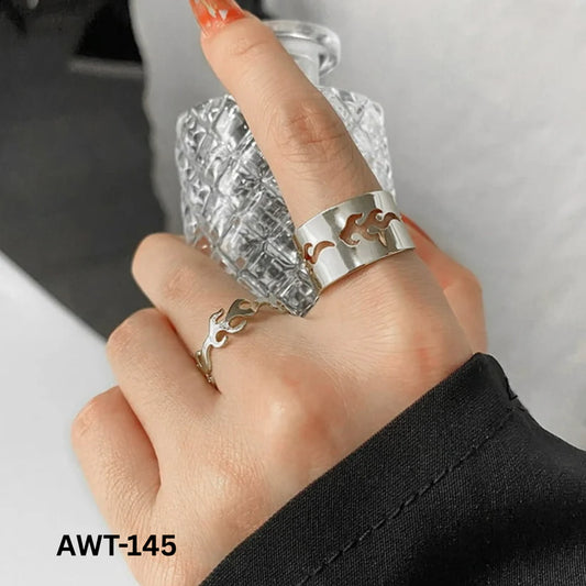Butterfly Couple Rings Set – Adjustable Matching Rings for Couples Romantic Love Rings for Him & Her