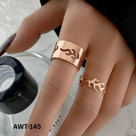 Butterfly Couple Rings Set – Adjustable Matching Rings for Couples Romantic Love Rings for Him & Her