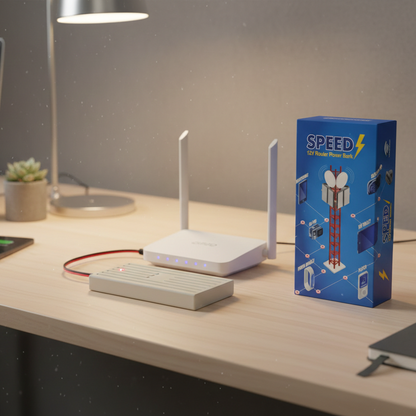 12V Router Power Bank Mini UPS – WiFi Router Backup Battery Load Shedding Internet Backup Device