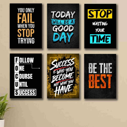 Inspirational Wall Art Quotes for Home, Office, Study Room & Gym