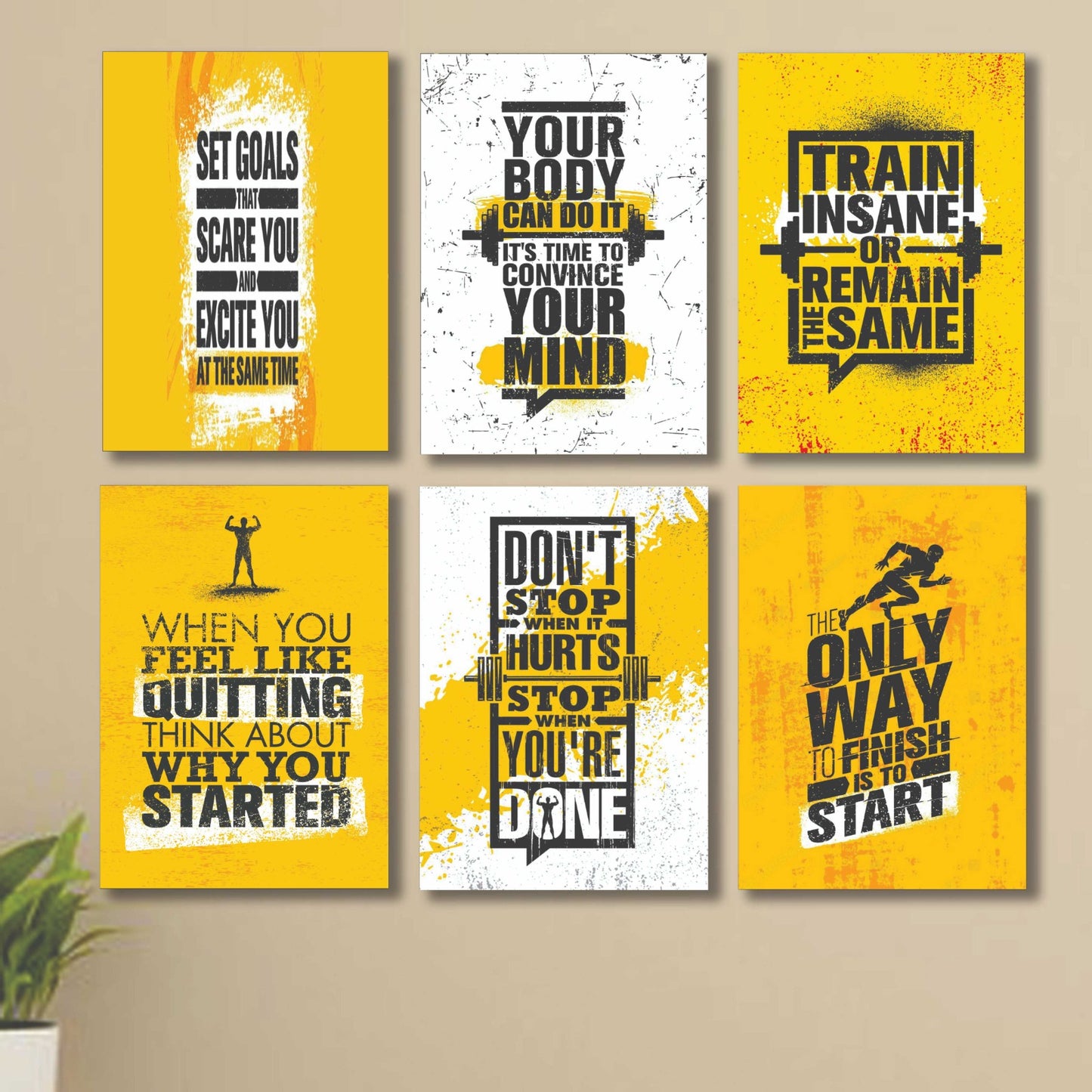 Inspirational Wall Art Quotes for Home, Office, Study Room & Gym