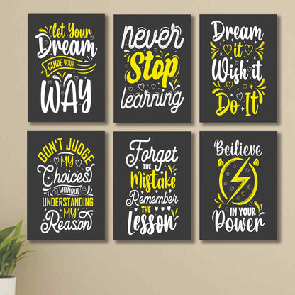 Inspirational Wall Art Quotes for Home, Office, Study Room & Gym