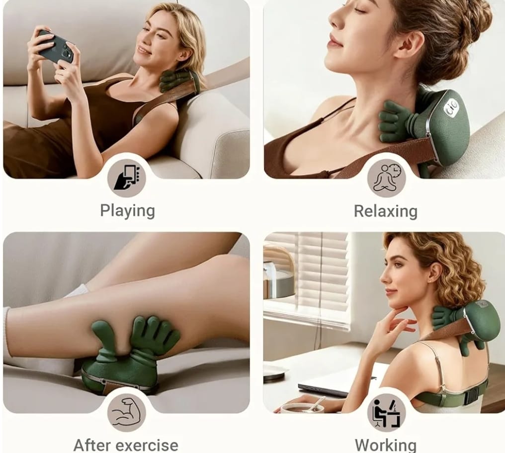 3 Level Neck & Shoulder Massager – Electric Deep Tissue Massage Device for Pain Relief & Relaxation