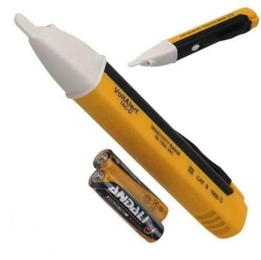 Non-Contact AC Voltage Tester Pen 12V-1000V – Electric Voltage Detector with LED Light & Sound Alarm