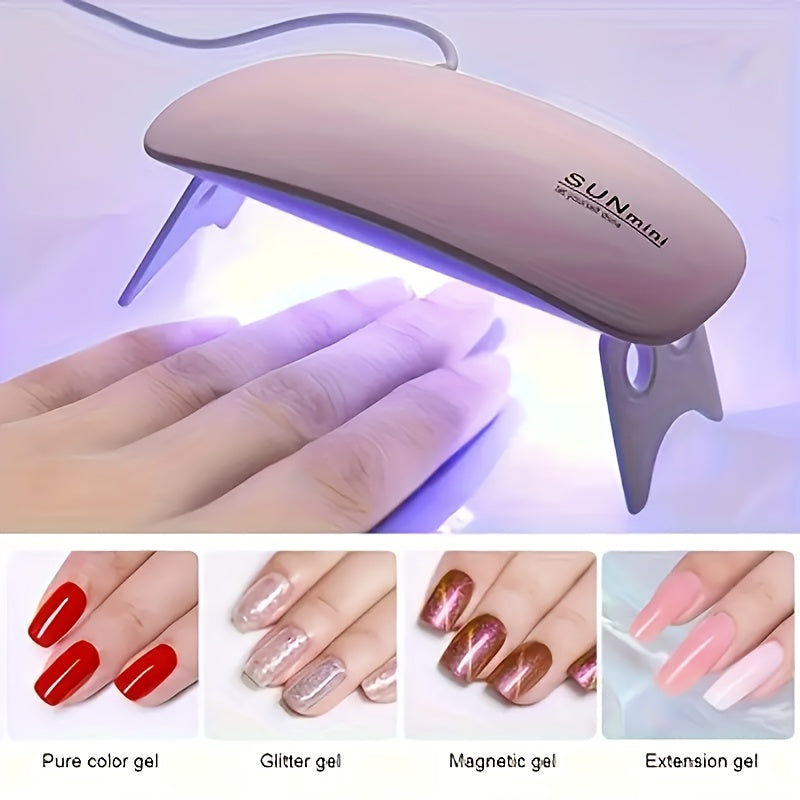 SUN Mini UV LED Nail Lamp – Portable Nail Dryer for Gel Polish, Fast Curing Nail Art Machine