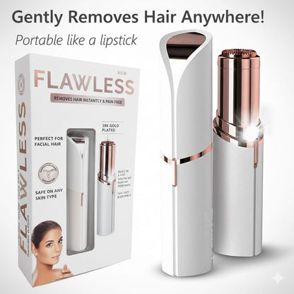2-in-1 Women Facial Hair Remover – Portable Electric Face Hair Trimmer for Upper Lip, Chin & Peach Fuzz