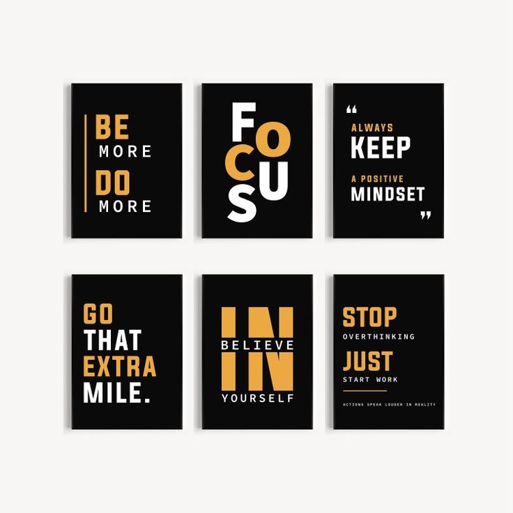 Inspirational Wall Art Quotes for Home, Office, Study Room & Gym