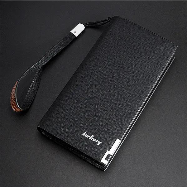 Men’s Long Zipper Wallet – Premium Leather Clutch Wallet for Men Card Holder & Cash Organizer
