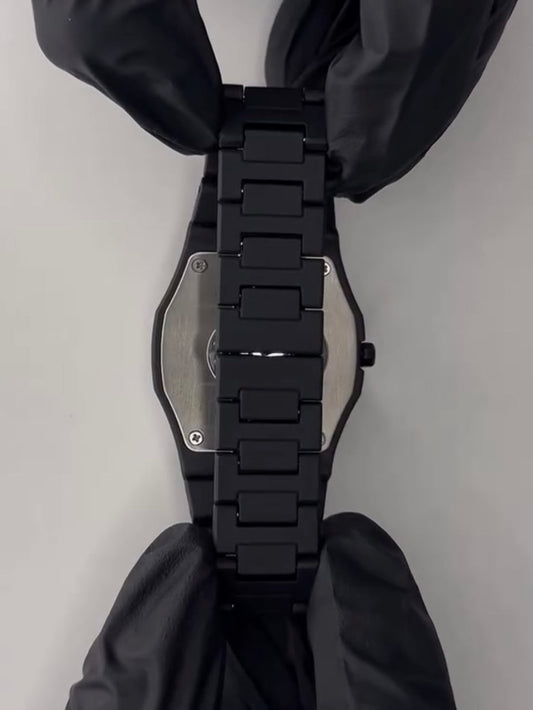 Men’s All Black Wrist Watch – Minimalist Analog Quartz Watch for Men Stylish Casual & Formal Watch